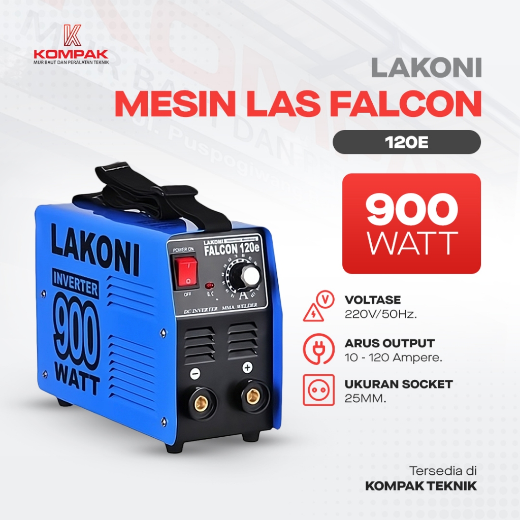 Mesin Las Listrik 900 watt Lakoni Falcon 120 e Inverter