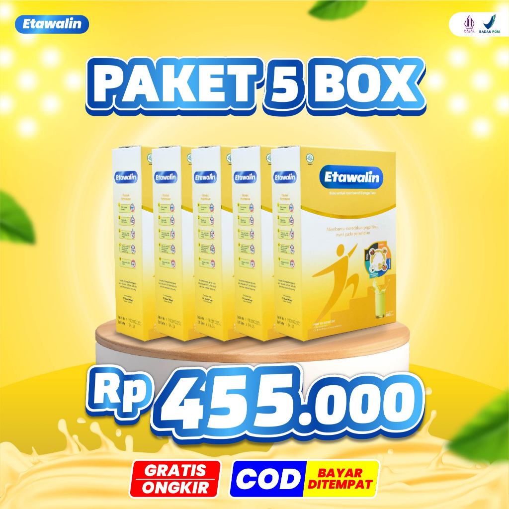 

Paket Sehat 5 Box Susu Etawalin - Susu Etawalin Susu Kambing Bubuk Asli Tingkatkan Kepadatan dan Kesehatan Tulang Sendi Susu Asam Urat
