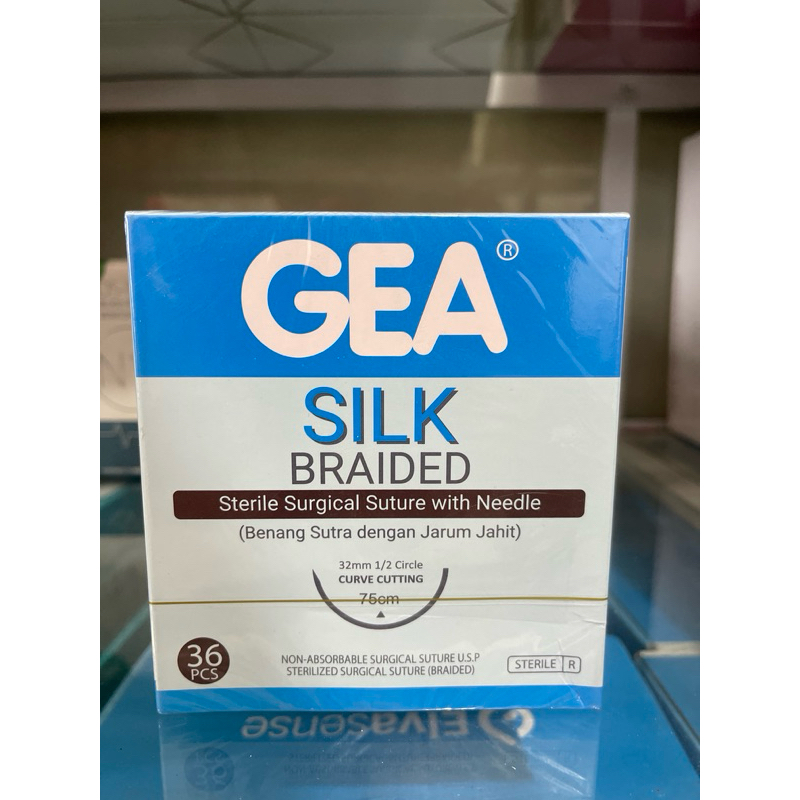 Catgut Silk GEA - Benang Jahit Silk - Benang Operasi Silk - Surgical Suture Silk GEA