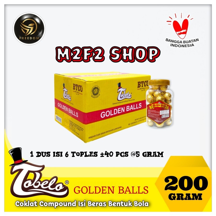 

Tobelo Golden Balls Chocolate Compound Jar | Cokelat Bola Emas Toples - 200 gr (Kemasan Karton)