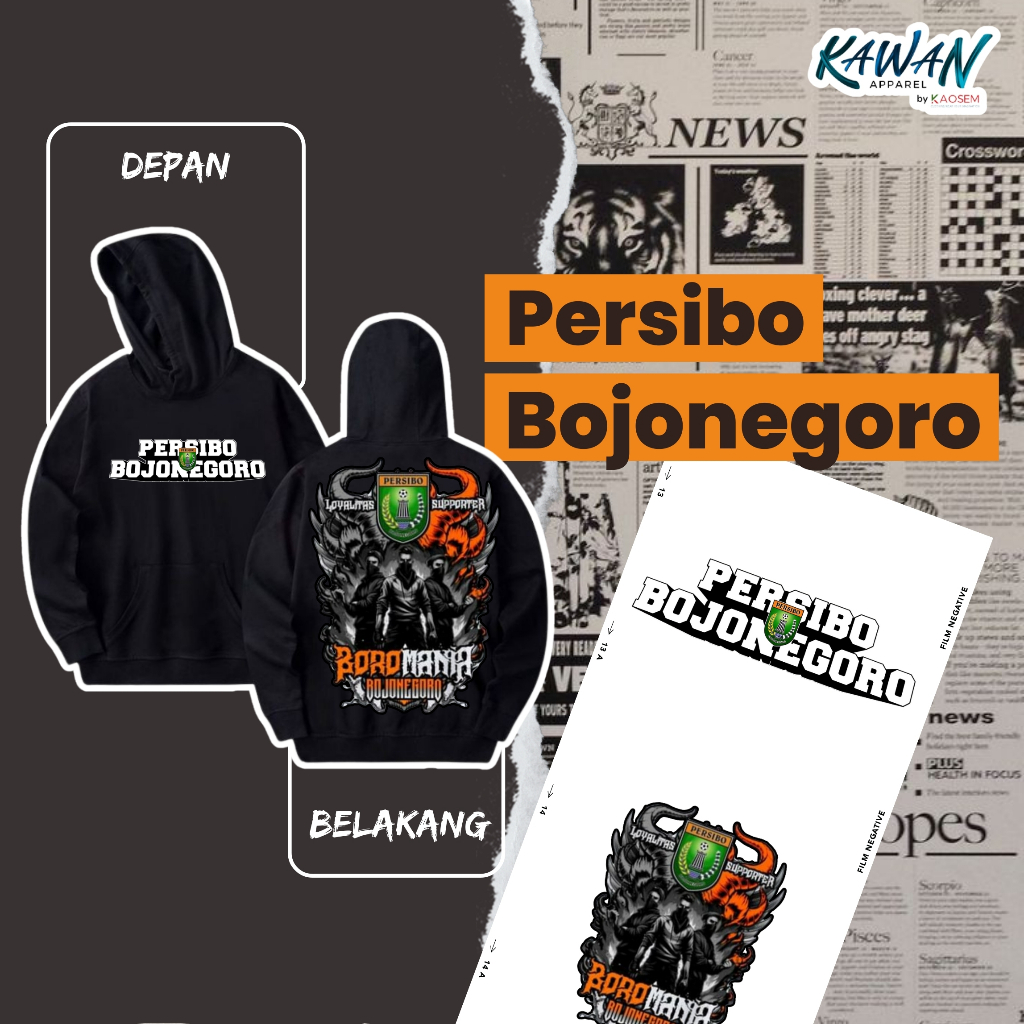Hoodie Persibo / Hoodie Boromania / Hoodie Bojonegoro / Kaos Persibo / Kaos Boromania / Jaket Persib