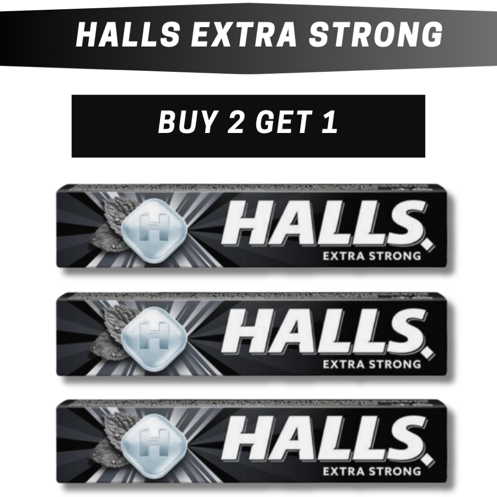 

BUY 2 GET 1 - Permen Halls Extra Strong Import Candy Halls Candy / Permen Halls Stick Extra Strong Mint Flavored Candy