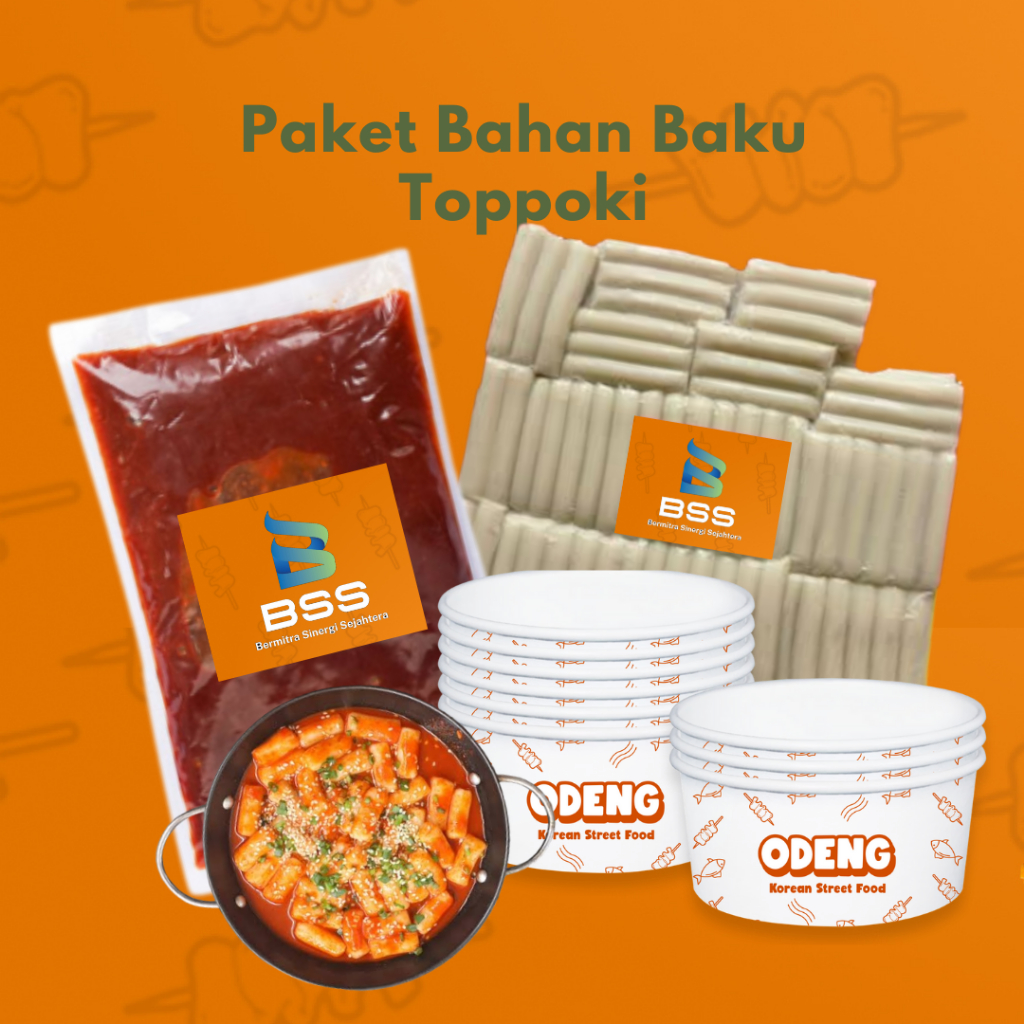 

Paket bahan baku toppoki jajanan korea sudah termasuk toppoki dan saus bisa jadi 15 porsi