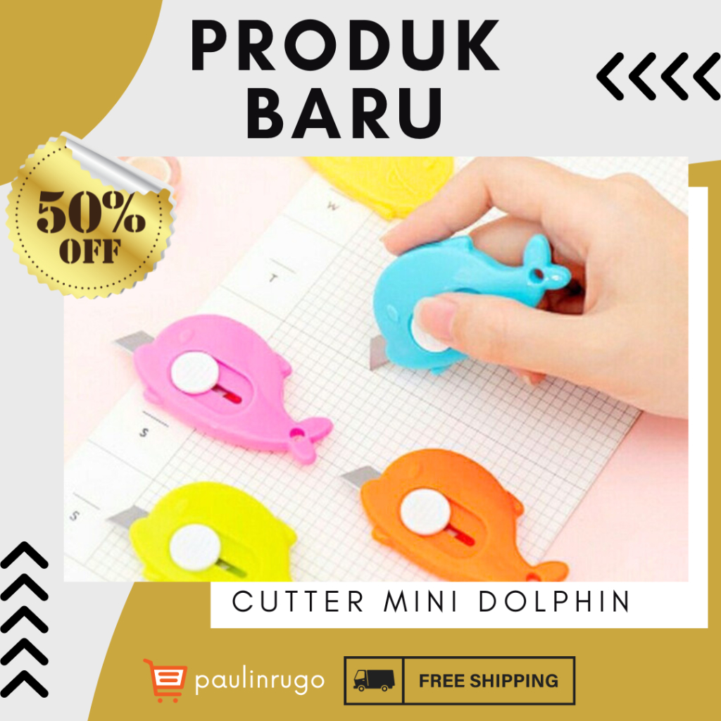 

Pisau Cutter Mini Motif Dolphin - Ringkas dan Efisien||CUTTER MINI MODEL DOLPHIN