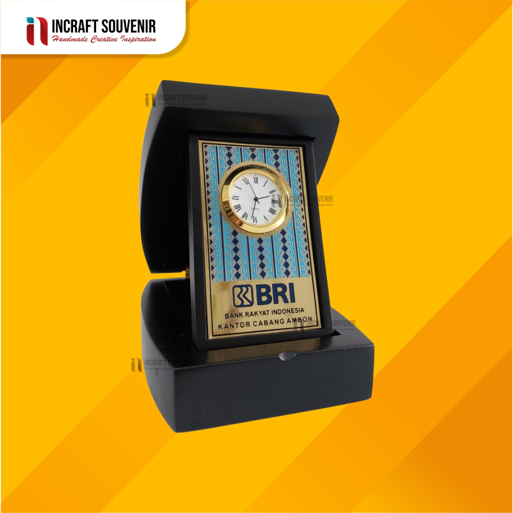 PLAKAT SOUVENIR KAYU BOKS + JAM BANK BRI