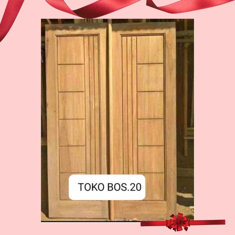 Daun Pintu Kupu Kupu Kayu Mahoni Perhutani