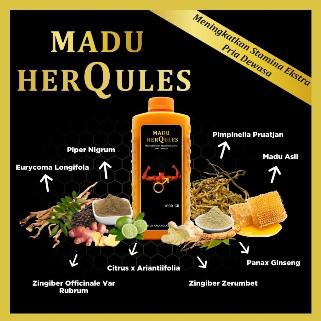 

WB Wild Bee - Madu Herqules 1000g / Madu Stamina / Madu Kejantanan Murni Asli 100%