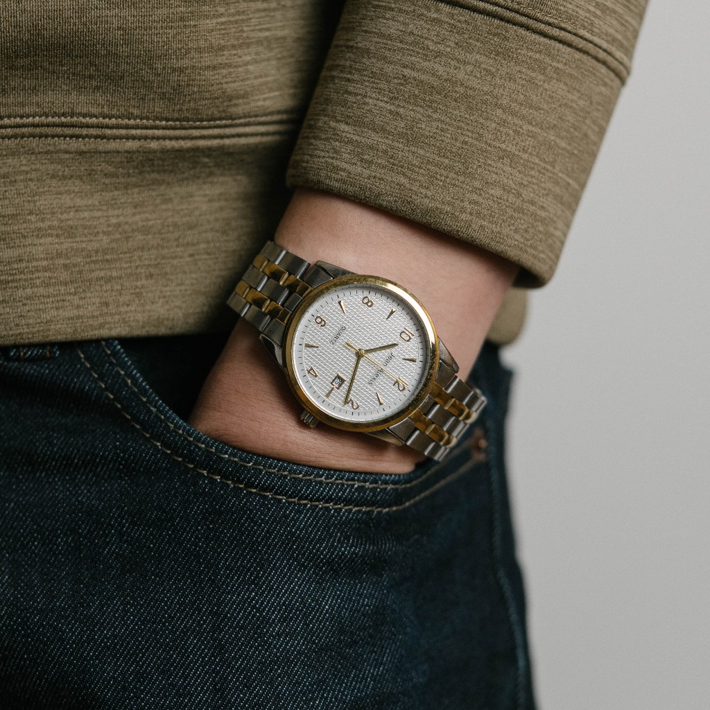 Jam Tangan Rantai Pria Cowok Anti Air Jean Alexis JARL GKT JA114 - Prestige Edition - White Dial (Pr