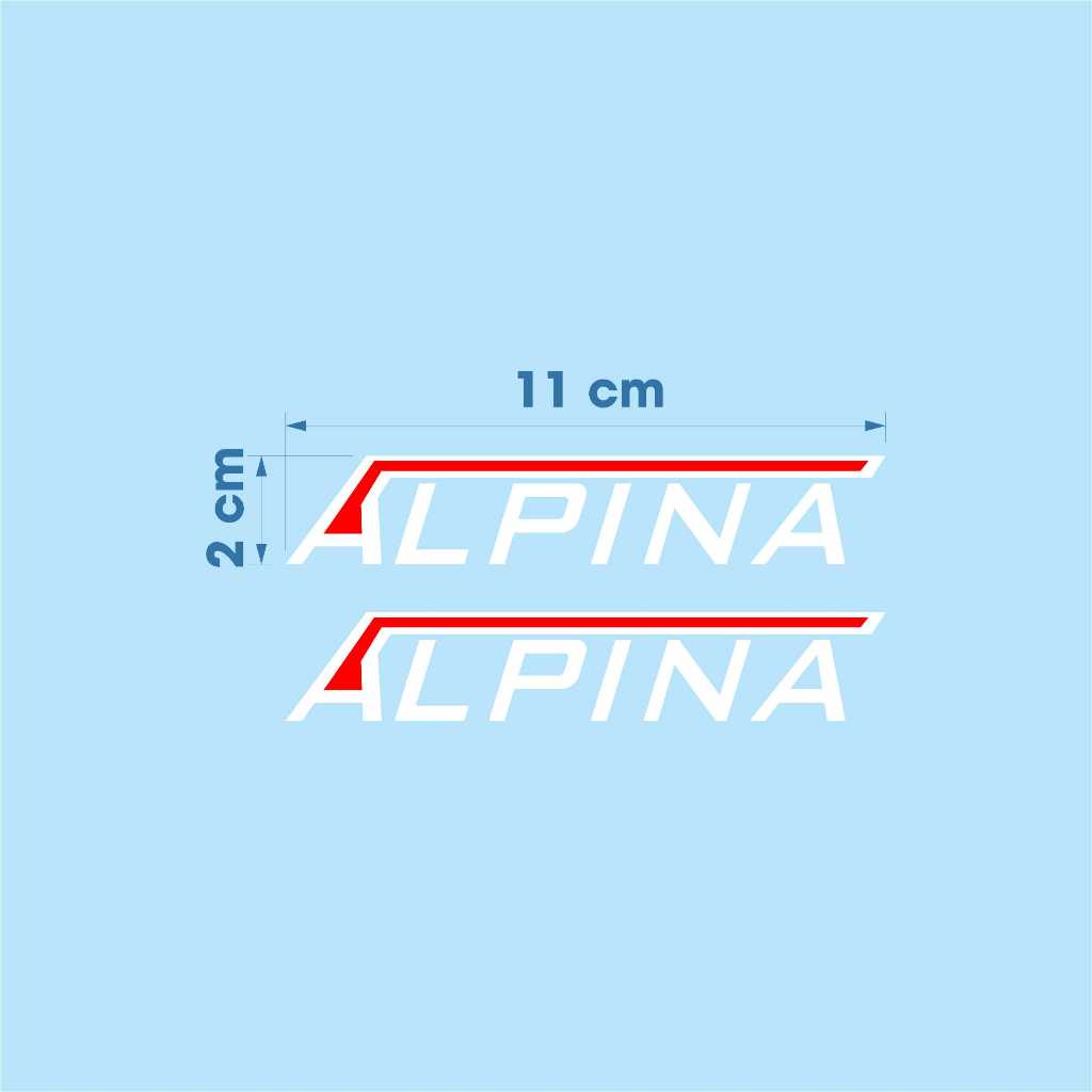 Cutting sticker stiker sepeda road bike fixed bike fork alpina 2 warna vinyl