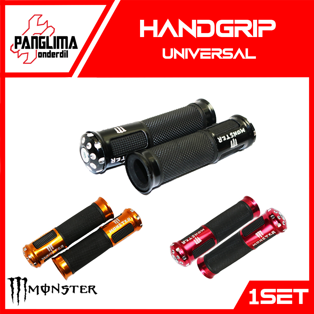 Handgrip CNC Bintik Universal Untuk Semua Jenis Motor Handle Hand Grip Fat pad Assy Handfat Handpad 