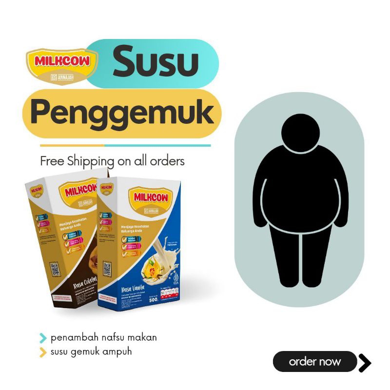 

MILKCOW SUSU GEMUK PENAMBAH NAFSU MAKAN UNTUK ANAK DAN DEWASA AMPUH 500GRM