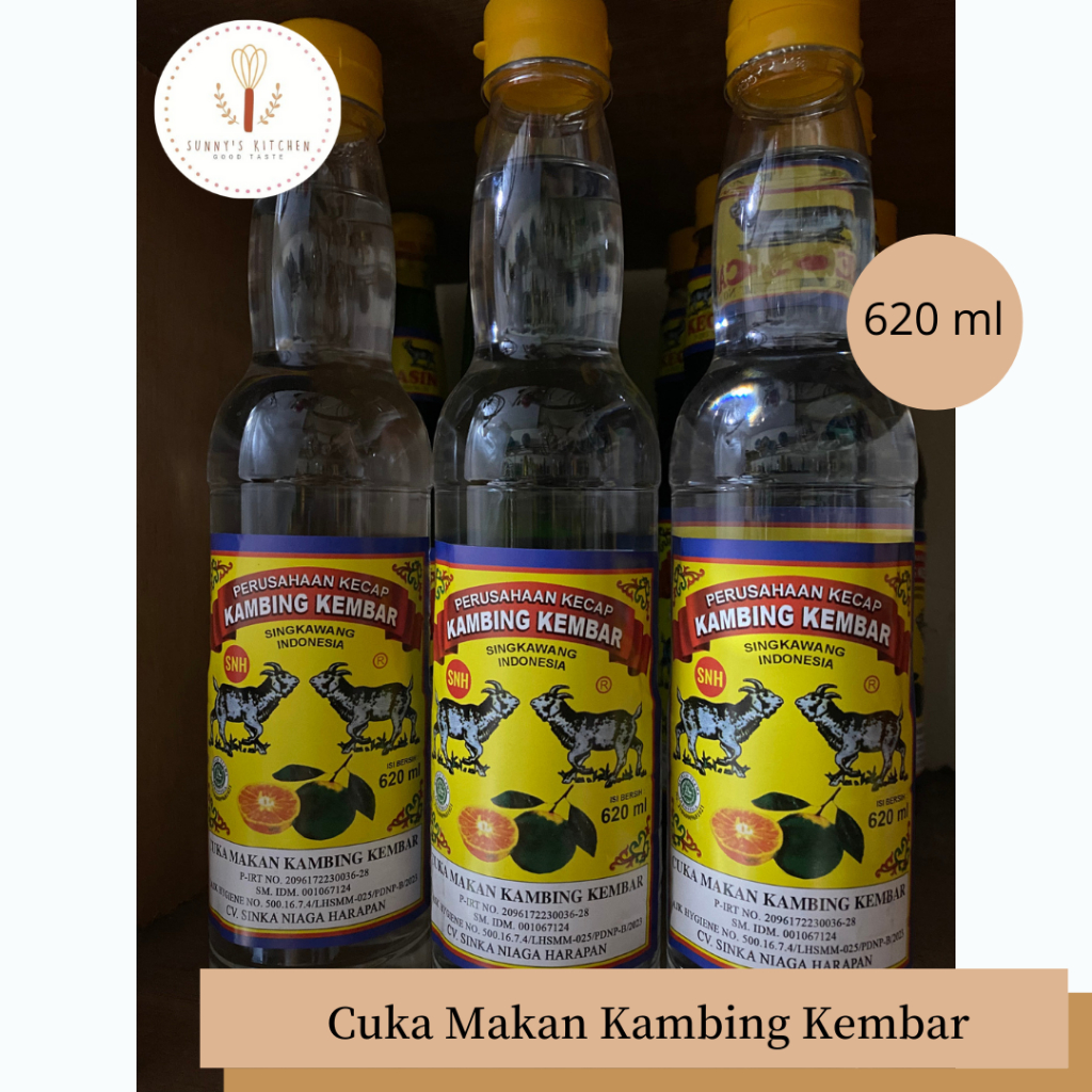 

Cuka Makan Cap Kambing Dua/Kembar 620 ml / Cuka Makan
