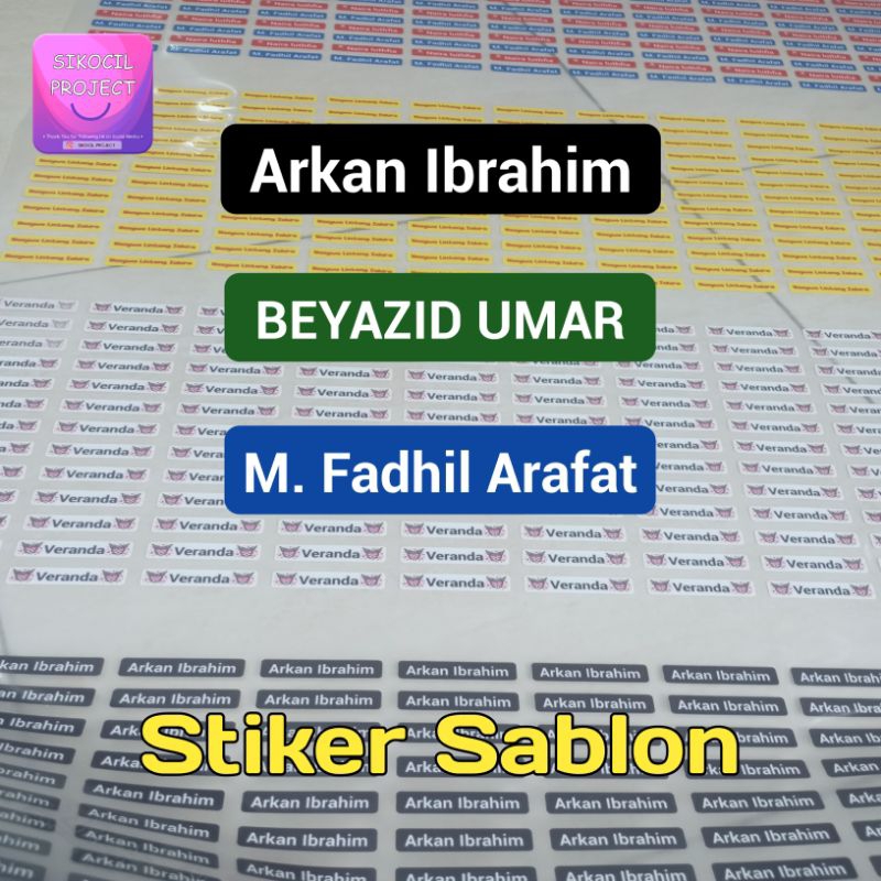 

Stiker Sablon Nama Anak
