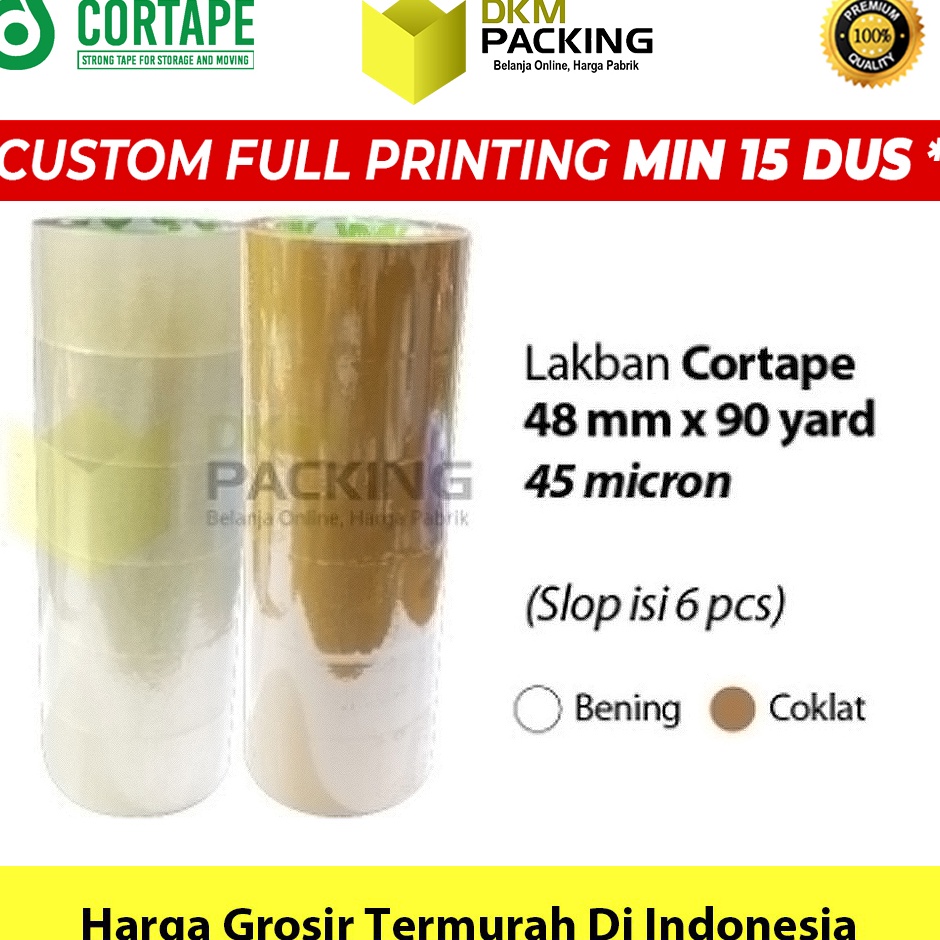 

Lakban 48mm x 9yard CORTAPE Plakban Isolasi PREMIUM TERMURAH SELOP KODE B1B5