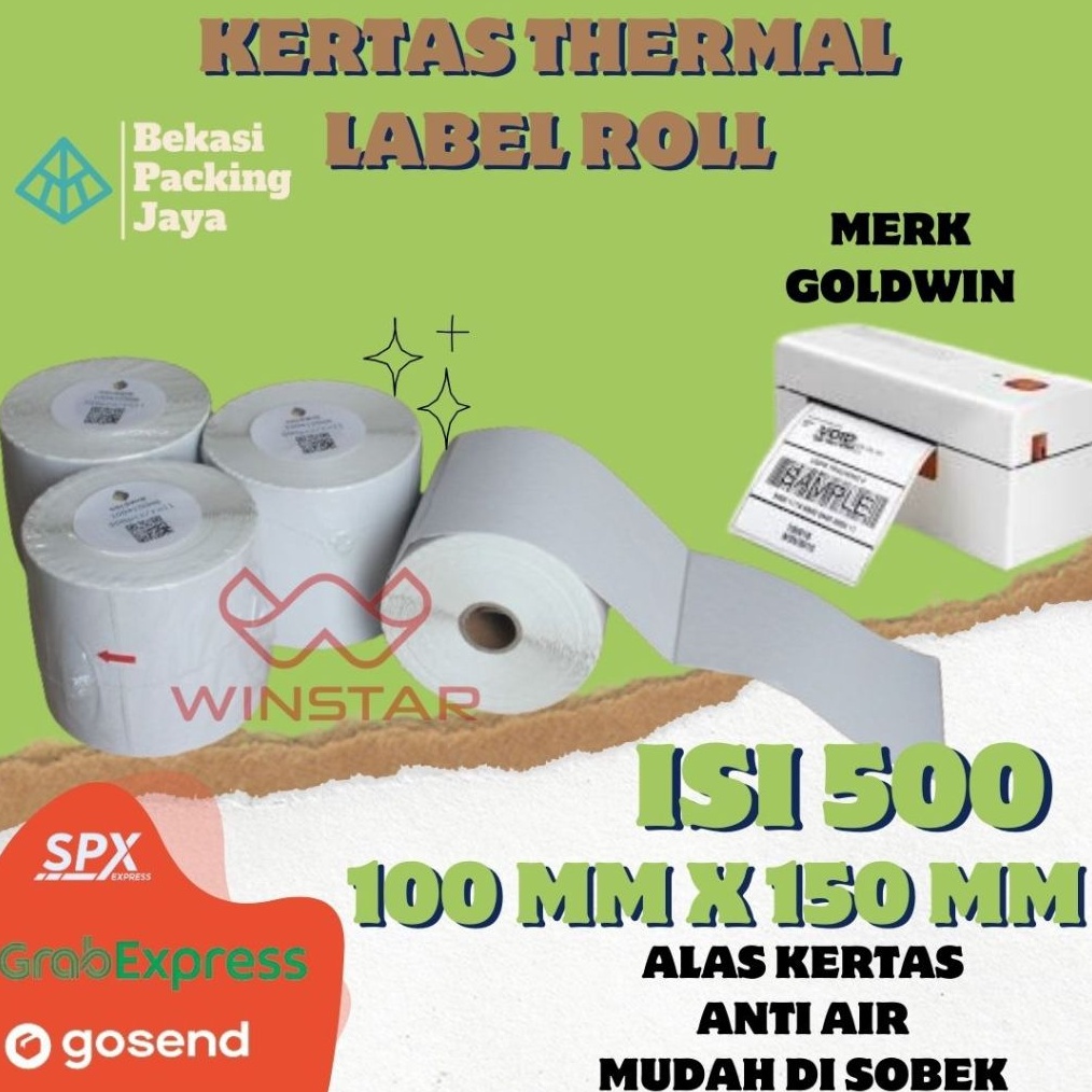 

Label Thermal 1x15 mm isi 5 Merk Goldwin KODE D2W2