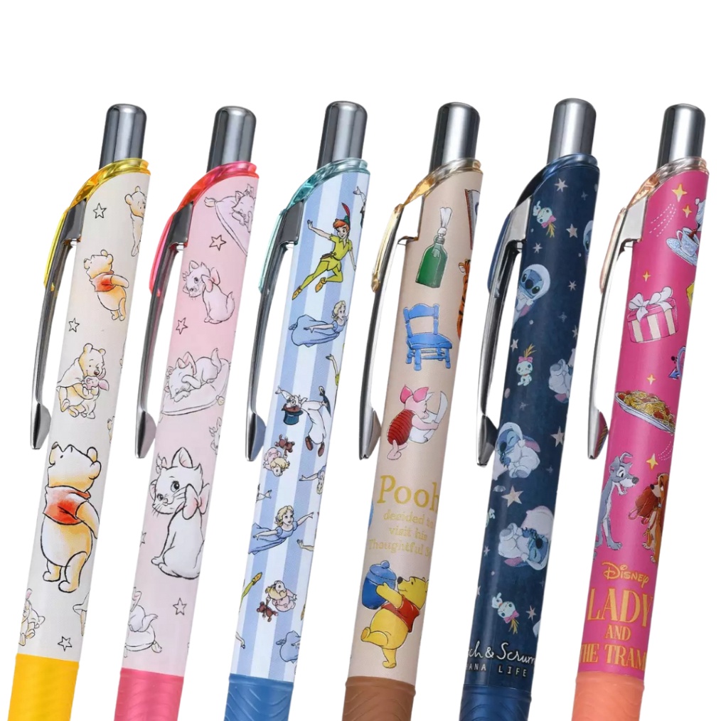 

Pentel EnerGel Disney Stitch Donald Duck Peter Pan The Aristocats Marie Winnie the Pooh 5mm Disney Store Exclusive Gel Ink Pen Limited Edition KODE C3K4