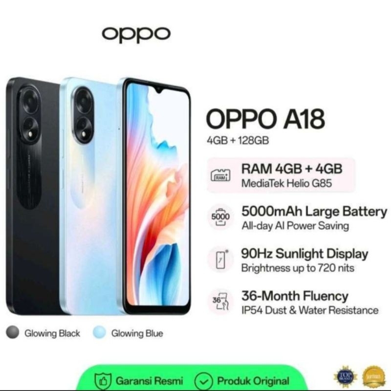 HP OPPO A18 RAM 4GB/128GB