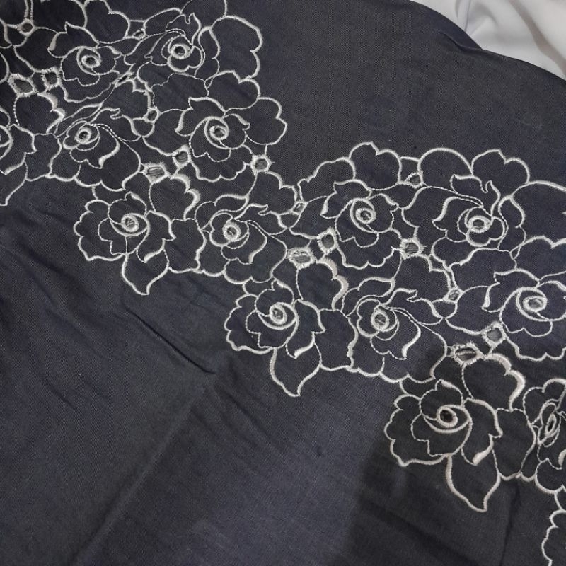 Kain Kiloan Jeans Denim Bordir / Kain Kiloan Termurah