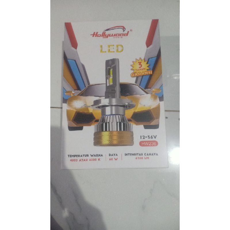 LED Hollywood H4 60 Watt Putih