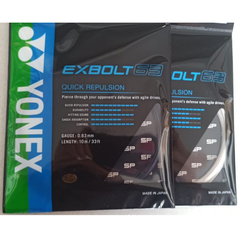senar raket badminton Yonex exbolt 63 ori