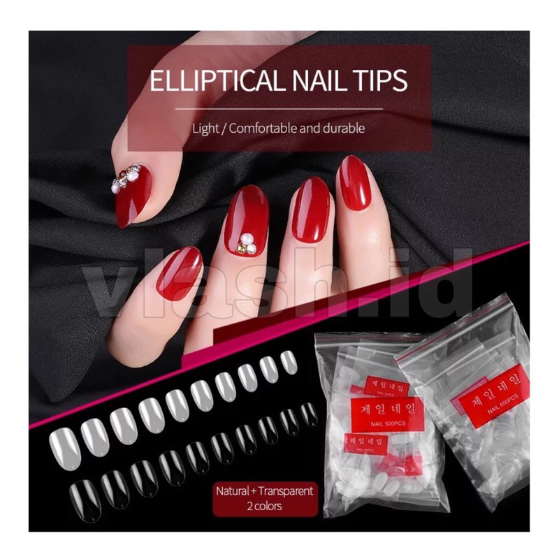 ROUND NAIL TIP / FAKE NAIL TIP / KUKU PALSU