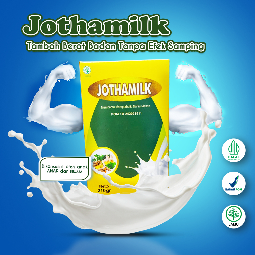 

JOTHAMILK - Susu Penambah Nafsu Makan & Berat Badan BB Dewasa & Anak | Gemuk Badan Halal & BPOM Ori