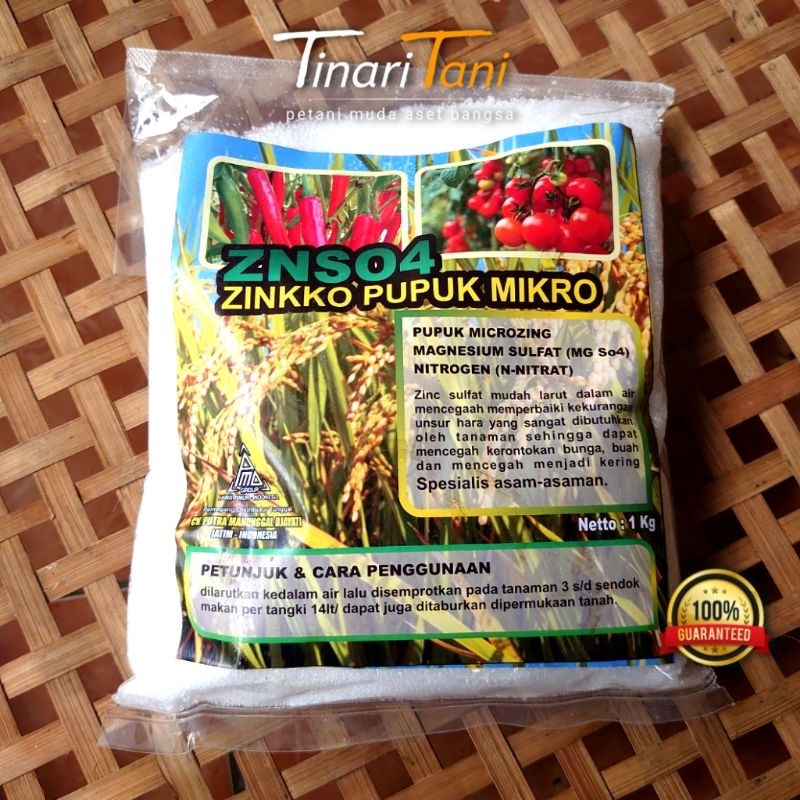ZINKKO ZNSO4 ZINK Murni Pupuk Mikro 1 Kg 100% Original - Tinari