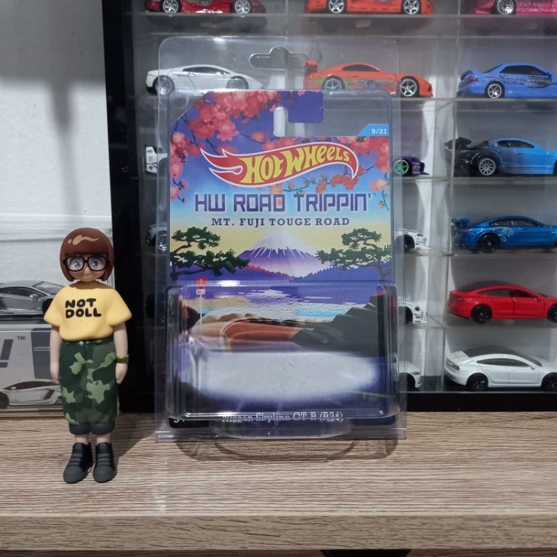 Custom Card Nissan Skyline GT-R R34 HW Road Trippin Mt. Fuji Touge Road Hot Wheels