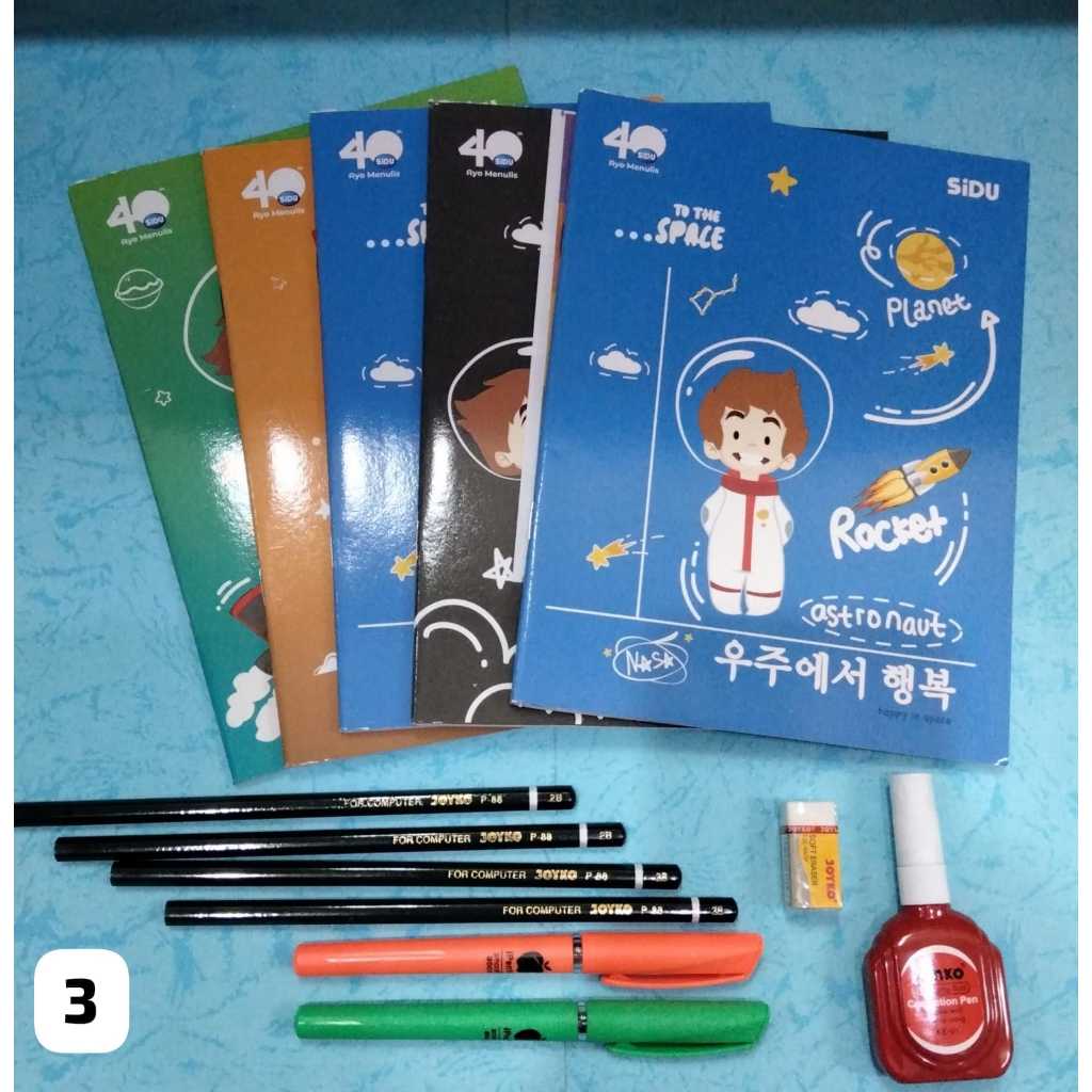 

PAKET 3 PERLENGKAPAN ALAT SEKOLAH / Back to school PAKET 3