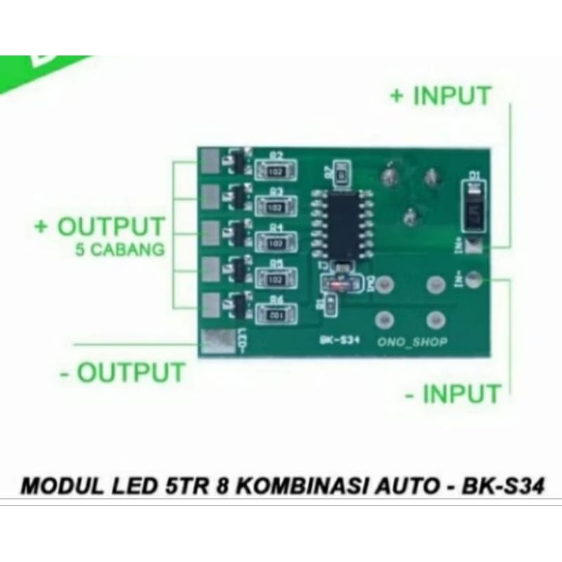 modul  led running 8 tr dan 5 tr automatis