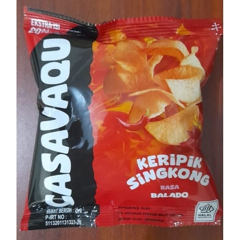 

Casavaqu Keripik Singkong Rasa Balado uk 25 gr