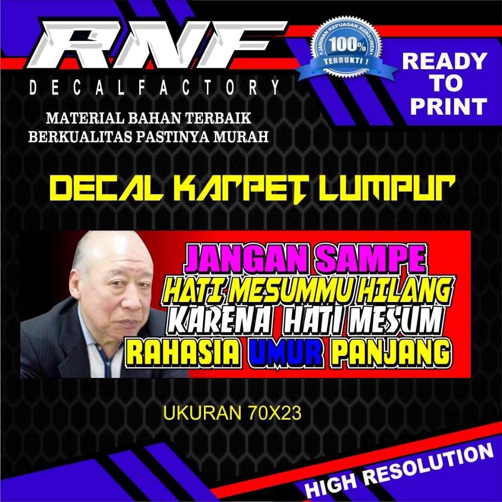 STIKER KAKEK SUGIONO,STIKER KARPET LUMPUR,STIKER KARPET TRUK,STIKER KARPET PICKUP,STIKER KARPET ELF