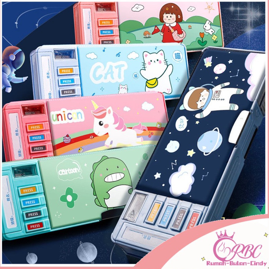 

Promosi Spesial Tempat Pensil Multifungsi Motif Untuk Anak Kotak Pensil Pola Kartun Lapisan Ganda dan Tunggal dengan Rautan Kapasitas