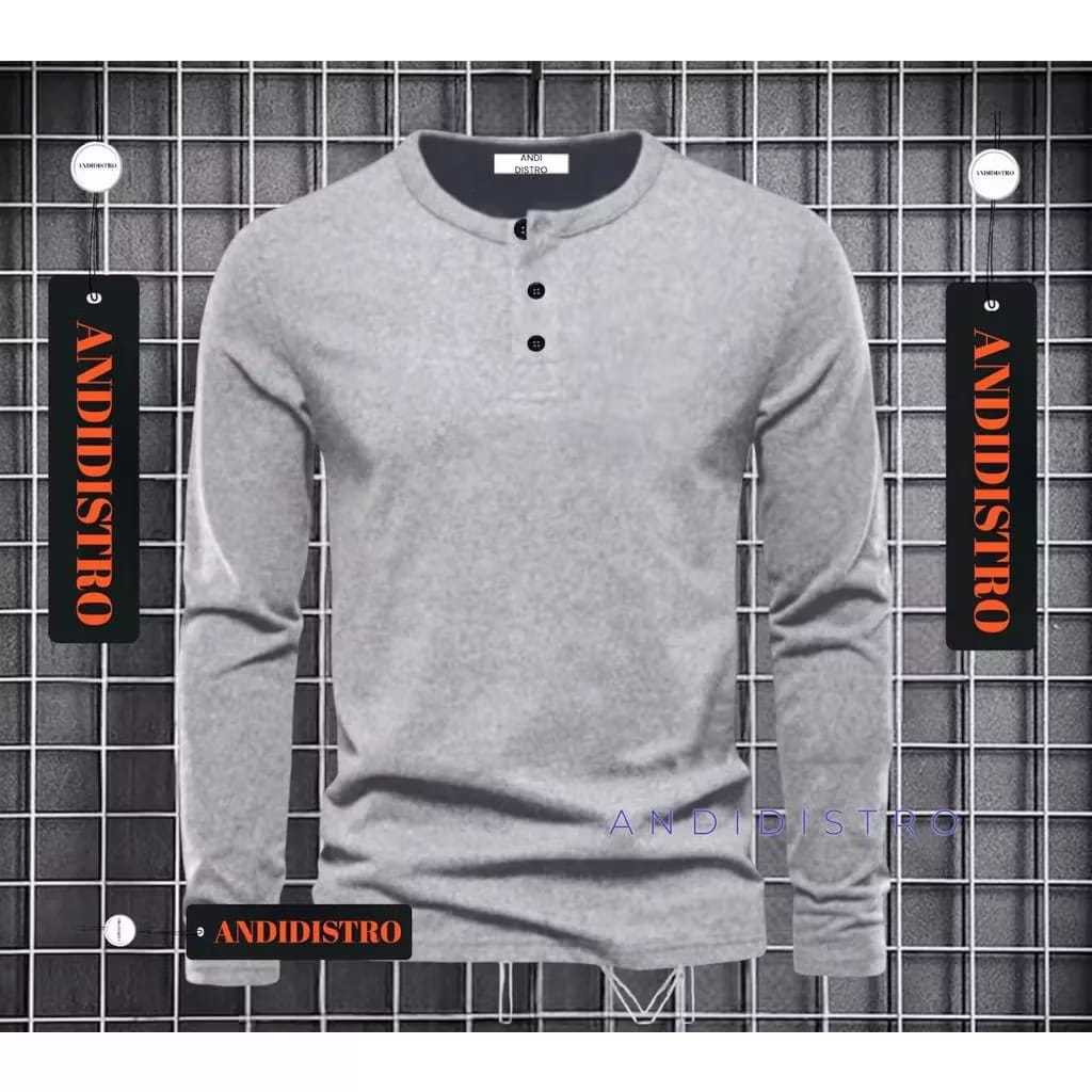 KAOS KANCING LENGAN PANJANG PRIA TERLARIS/KAOS KANCING 3 LENGAN PANJANG