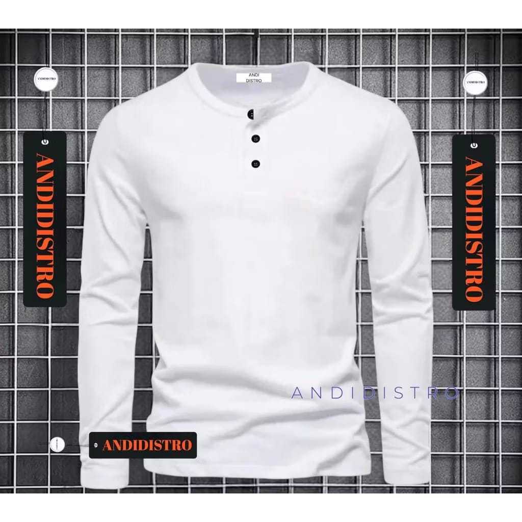 KAOS KANCING LENGAN PANJANG PRIA TERLARIS/KAOS KANCING 3 LENGAN PANJANG