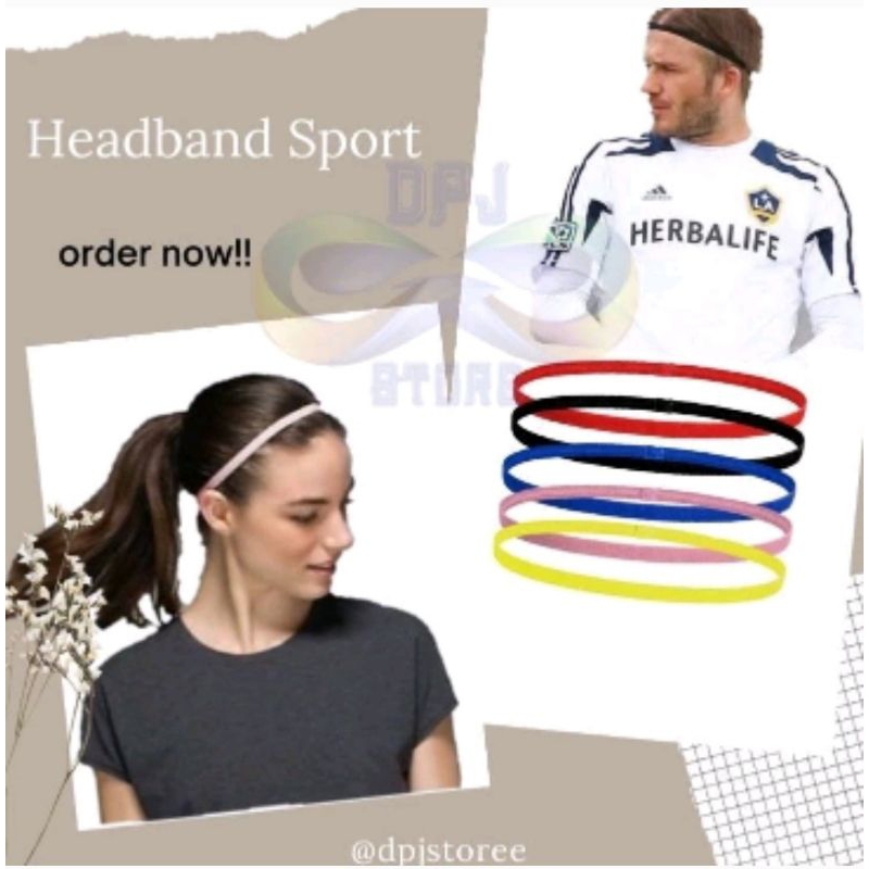 Mini Headband / Hairband / karet kepala olahraga