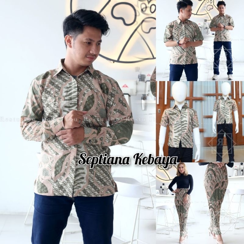 sk new couple  batik mewah sage ~ batik couple  ayah ibu anak
