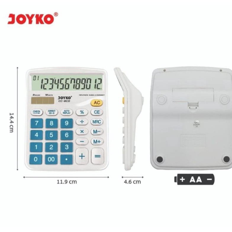 

BOMBASTIS JOYKO CC8CO Check Correct Calculator Kalkulator Bisa Cek Ulang CC8CO