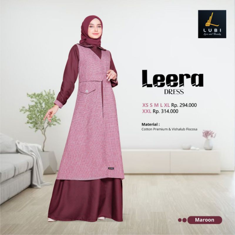 GAMIS LEERA BY LUBI/GAMIS TERBARU/GAMIS WANITA LUBI