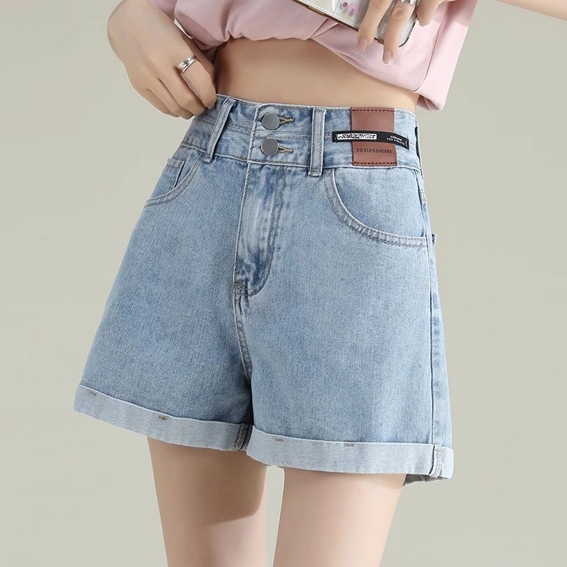 TERLARIS < elegan.girl > celana jeans pendek wanita hot pants wanita jumbo short pants hitam