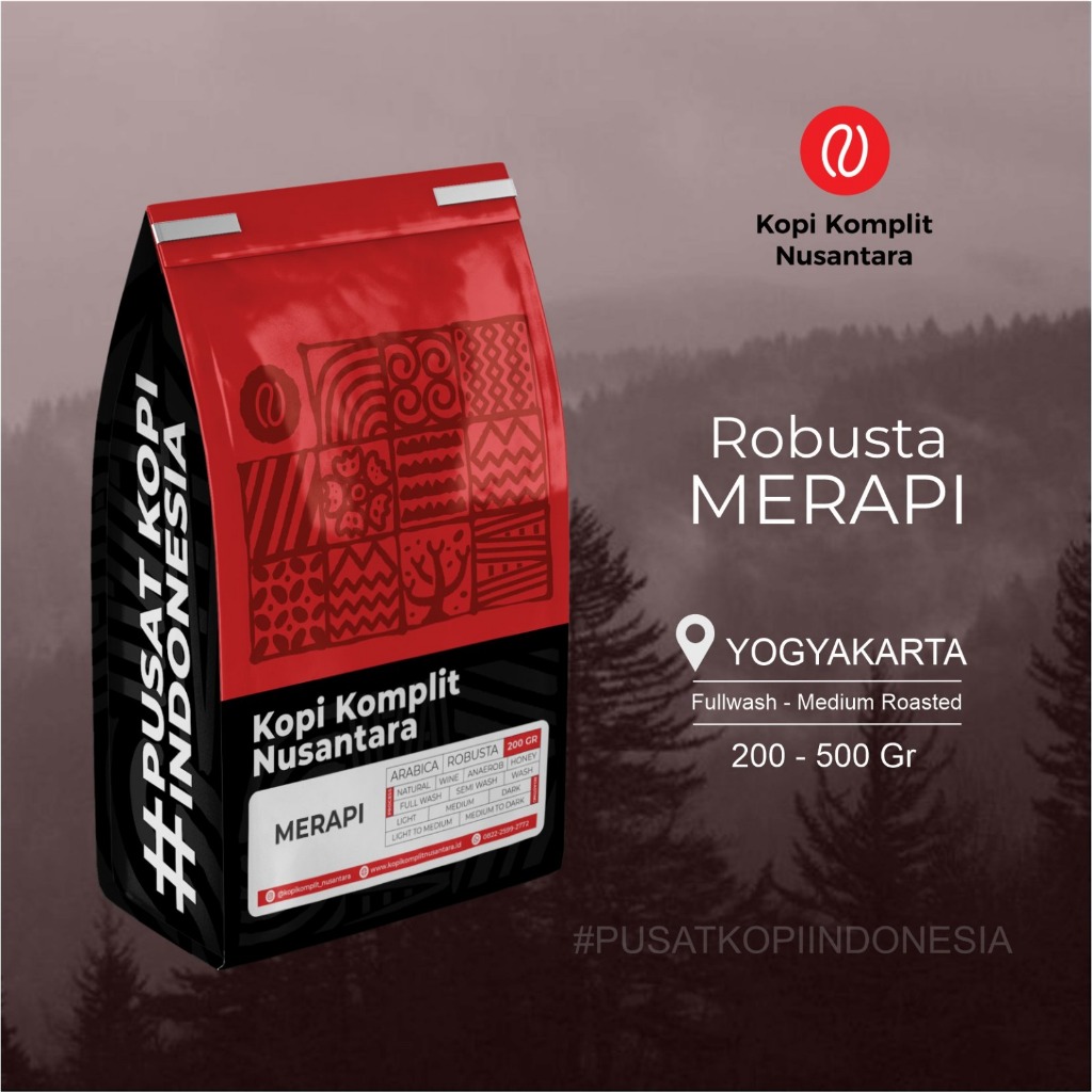 

Robusta Merapi Medium to Dark Roasting - Jawa Tengah