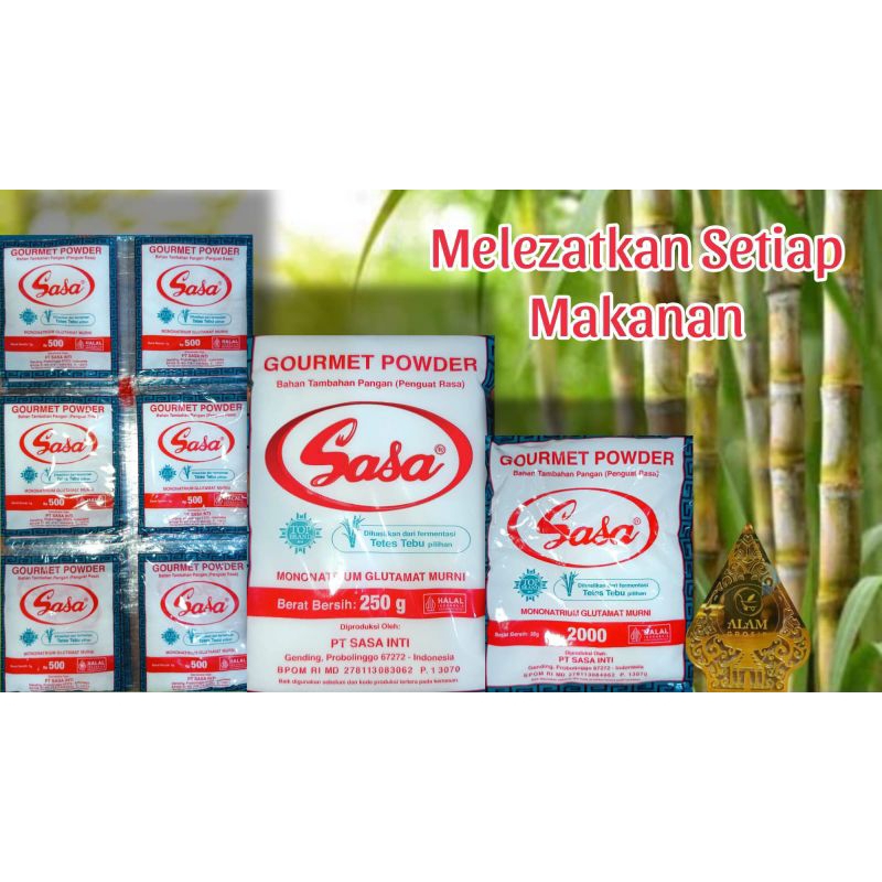 

Bahan Tambahan Pangan (Penguat Rasa) SASA 250g, 85g, 30g, 14gr, 5gr