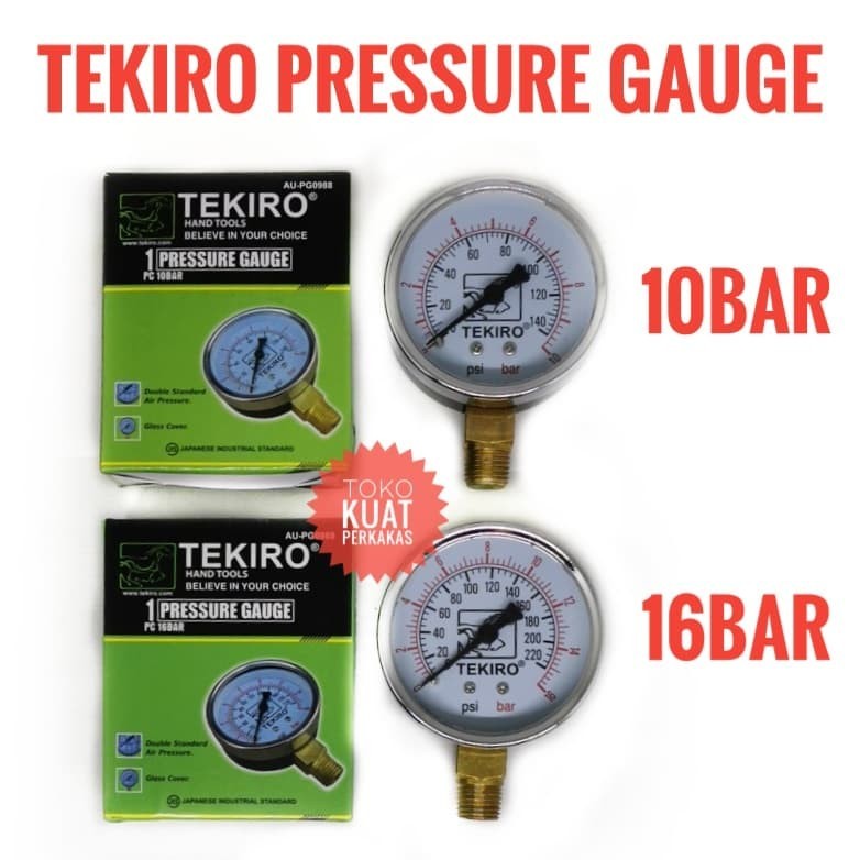 Tekiro pressure gauge / meteran kompresor