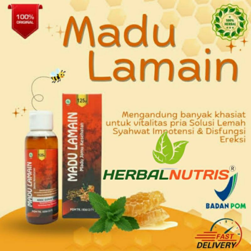 

MADU LAMAIN HERBAL 100% ORIGINAL - Madu Herbal Alami Penambah & Menjaga Stamina Pria
