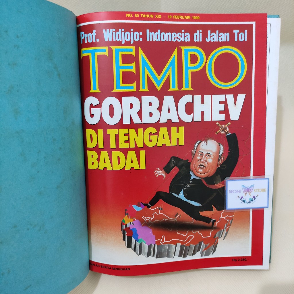 Majalah Tempo Bundel Isi 3 ( Edisi Februari 1990) Hard Cover Biru - Original