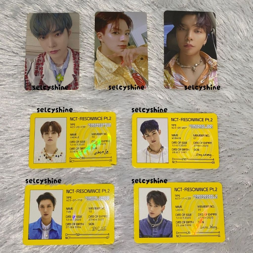 [Selcyshine] OFFICIAL - Photocard NCT2020 Resonance Pt.2 Departure / Photocard ID Card Resonance Dep
