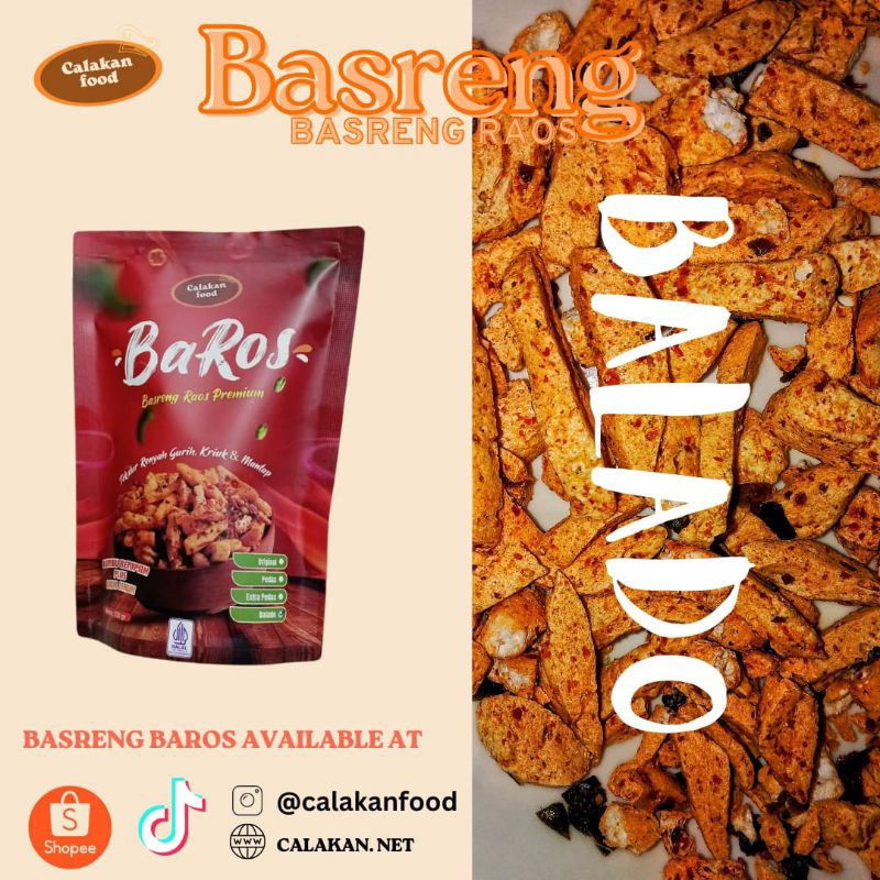 

Basreng Daun Jeruk Pedas Premium Balado 100 Gram|Renyah dan Gurih|Baso Goreng | BAROS