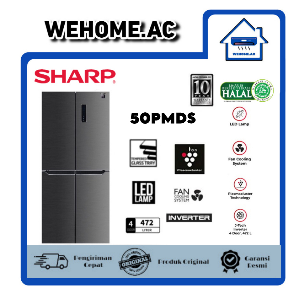 Kulkas Sharp Set By Side 4 Pintu SJIF 50PMDS Kulkas 4 Pintu Sharp Kulkas Side By Side
