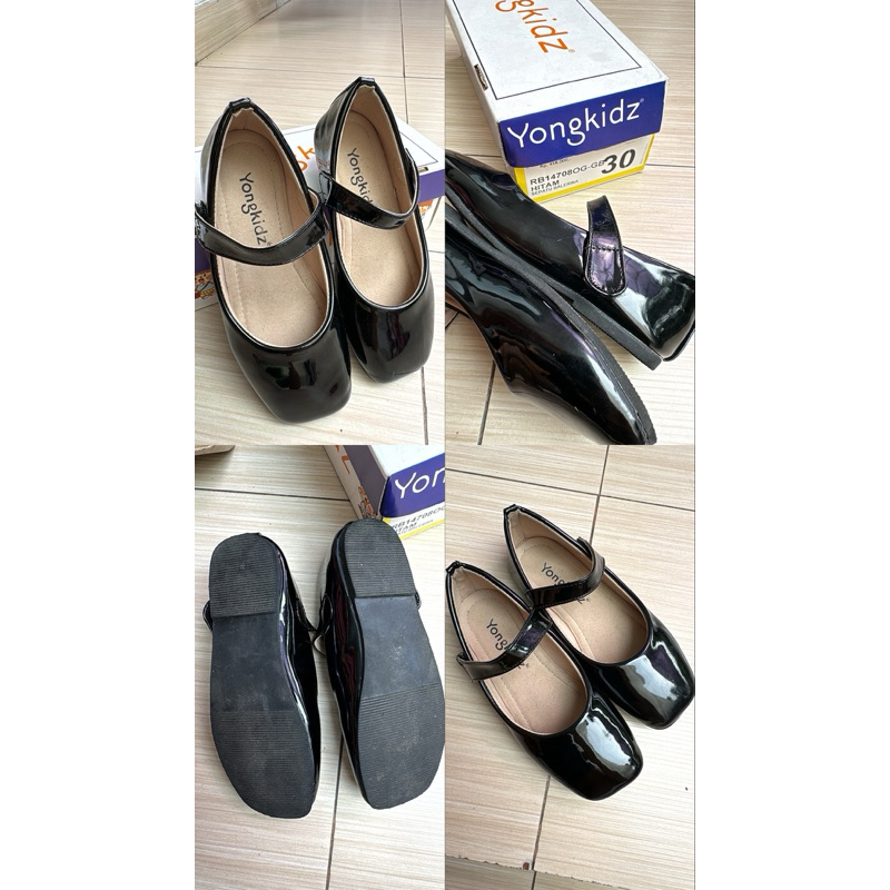 [Preloved] sepatu Yongkidz Ballerina Hitam Size 30