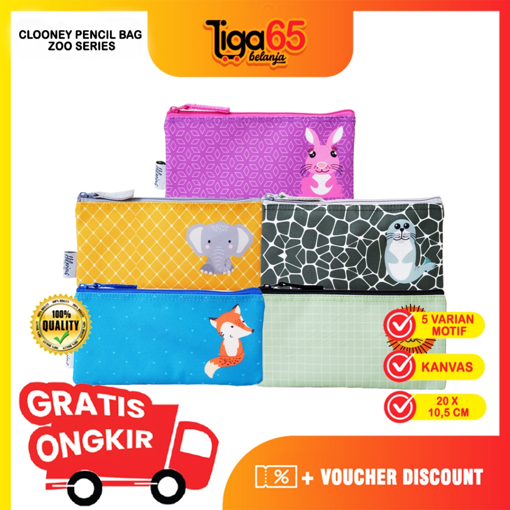 

Hilarious Kids / Pencil Bag Anak / Clooney Pencil Bag Zoo Series / Pencil Bag Anak 614 2010